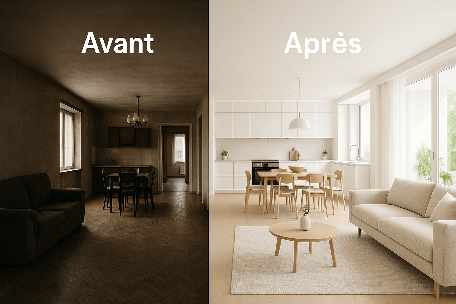 Rénovation complète maison Montpellier avant après